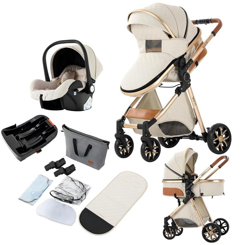 [Weekly Picks] Baby Stroller, Deals for You Days, 4-In-1 Portable & Foldable Toddler Stroller with Sunshade, High Quality & Lightweight Travel Stroller for Babies Outdoor Fun, Adjustable Stroller and Accessories Combo Set, One-Click Folding.]