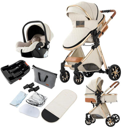 [Weekly Picks] Baby Stroller, Deals for You Days, 4-In-1 Portable & Foldable Toddler Stroller with Sunshade, High Quality & Lightweight Travel Stroller for Babies Outdoor Fun, Adjustable Stroller and Accessories Combo Set, One-Click Folding.]