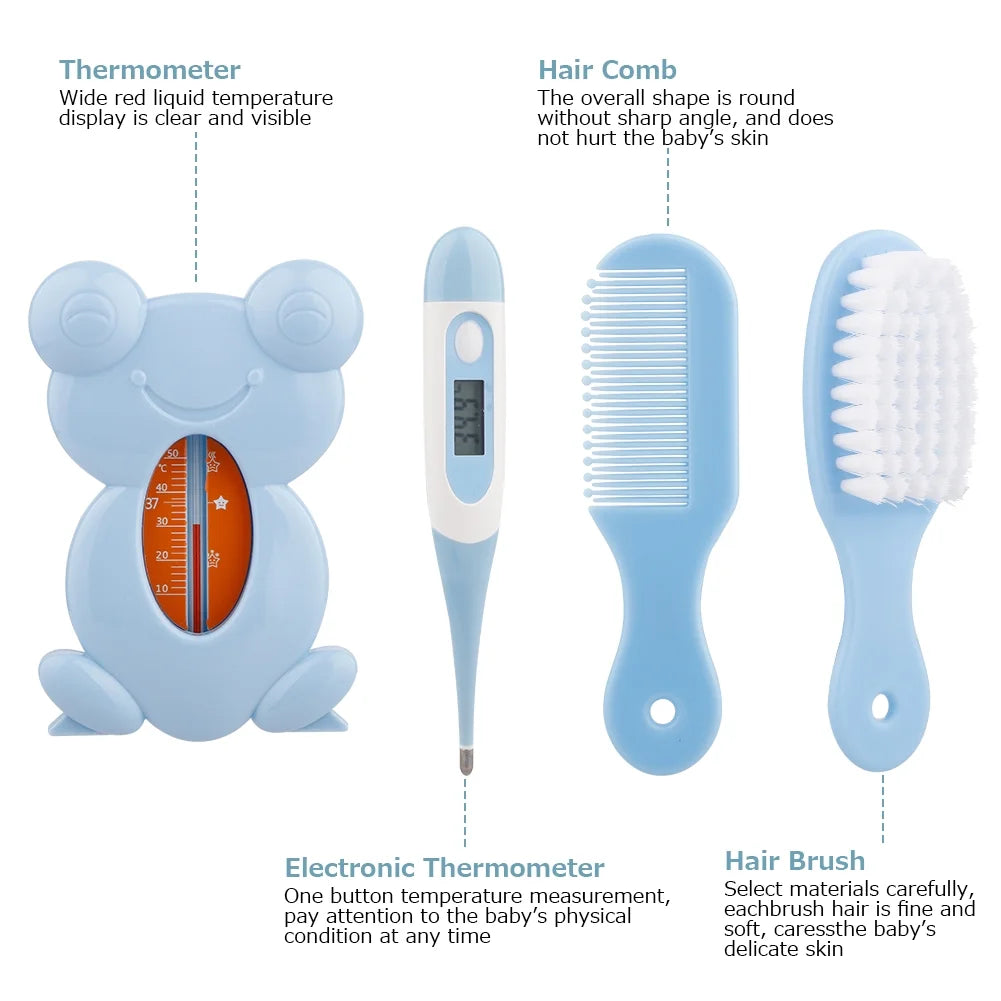Baby Healthcare Nursery Care Kit Toddler Nail Clippers Medicine Dispenser Infant Comb Brush Baby Registry Gift
